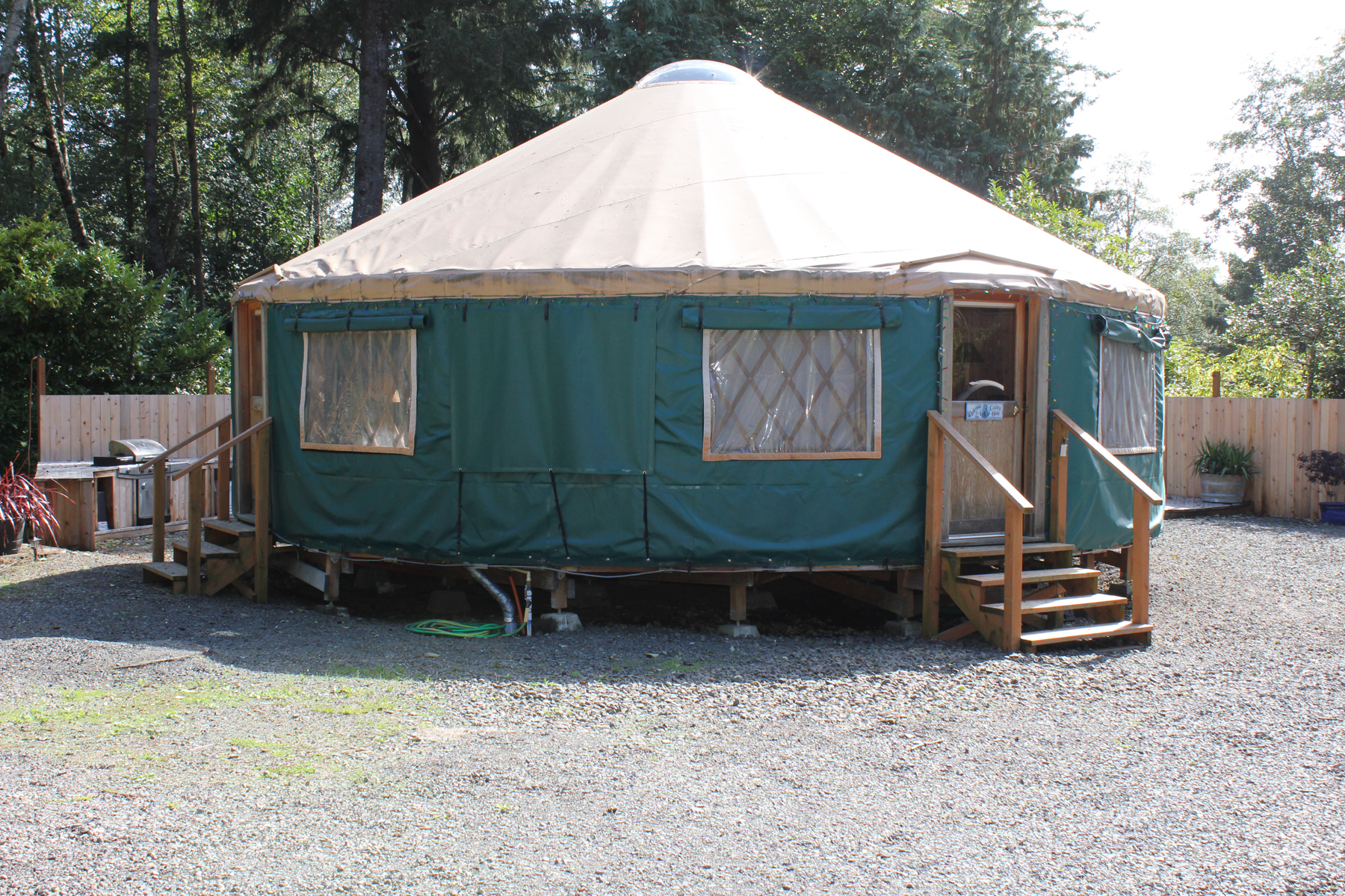 yurt outside