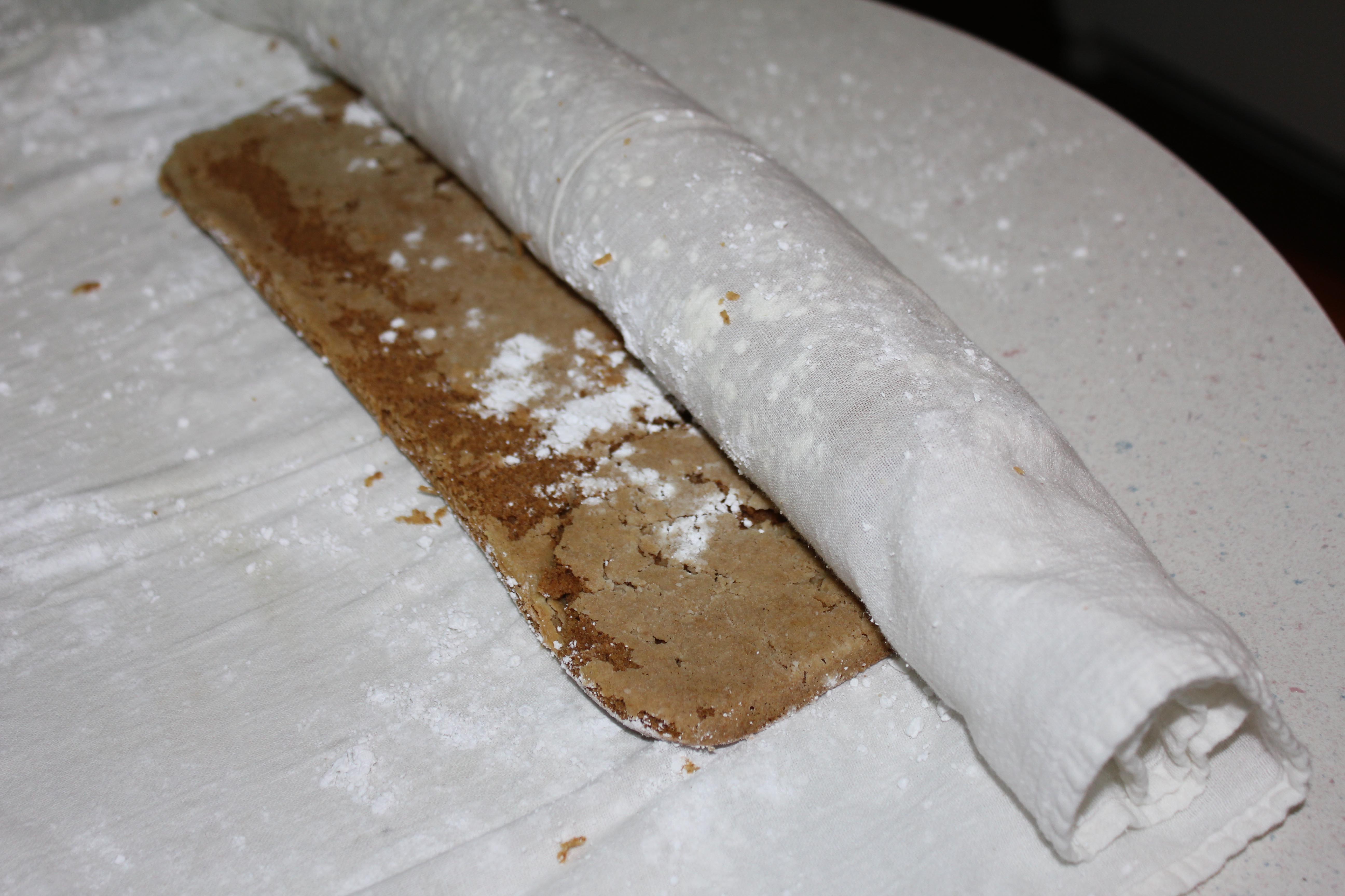 Pumpkin Roll in towel