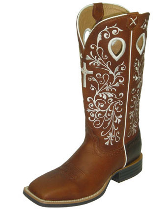 boots - brown vines