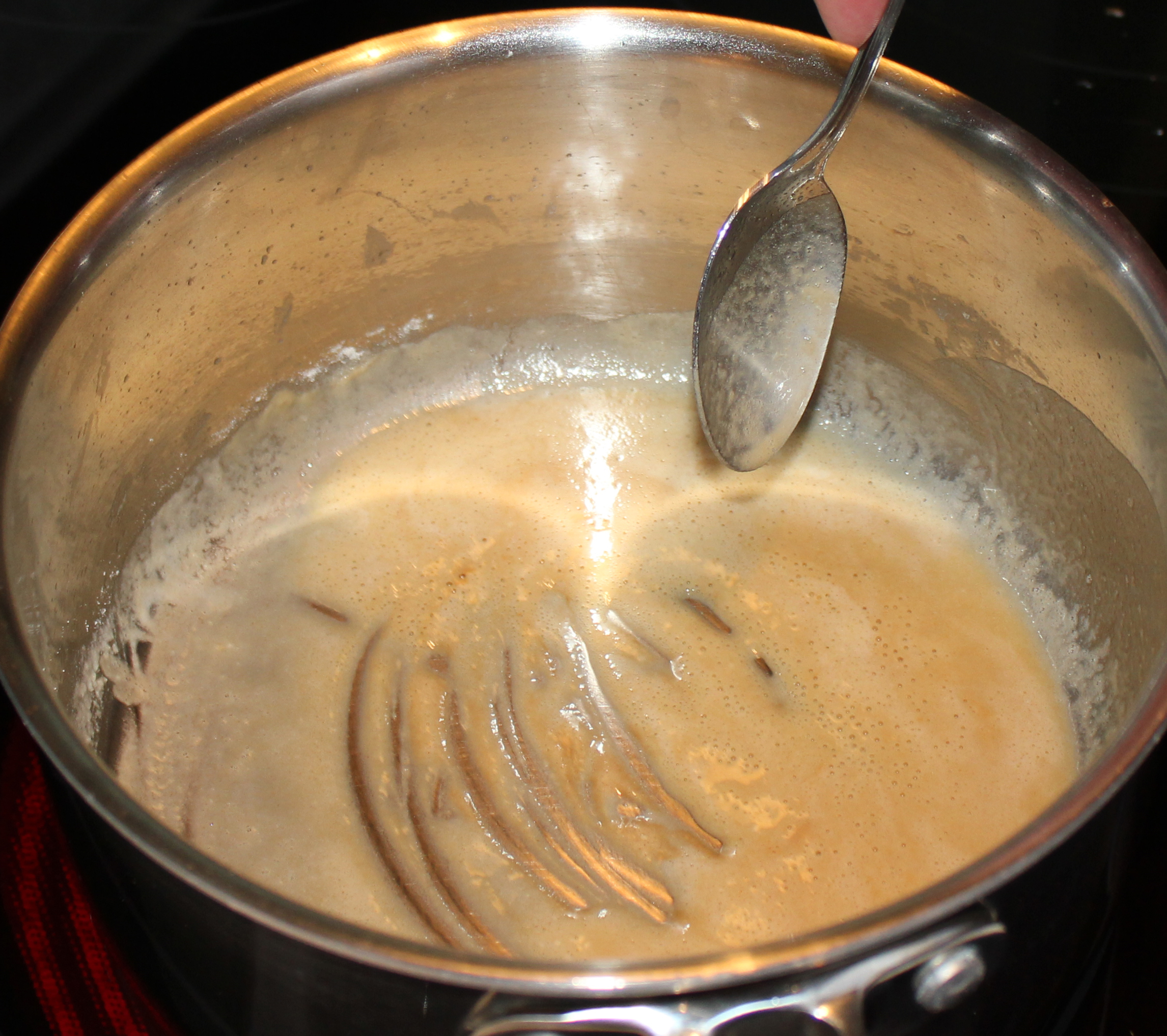 gnocchi flour and butter in pan