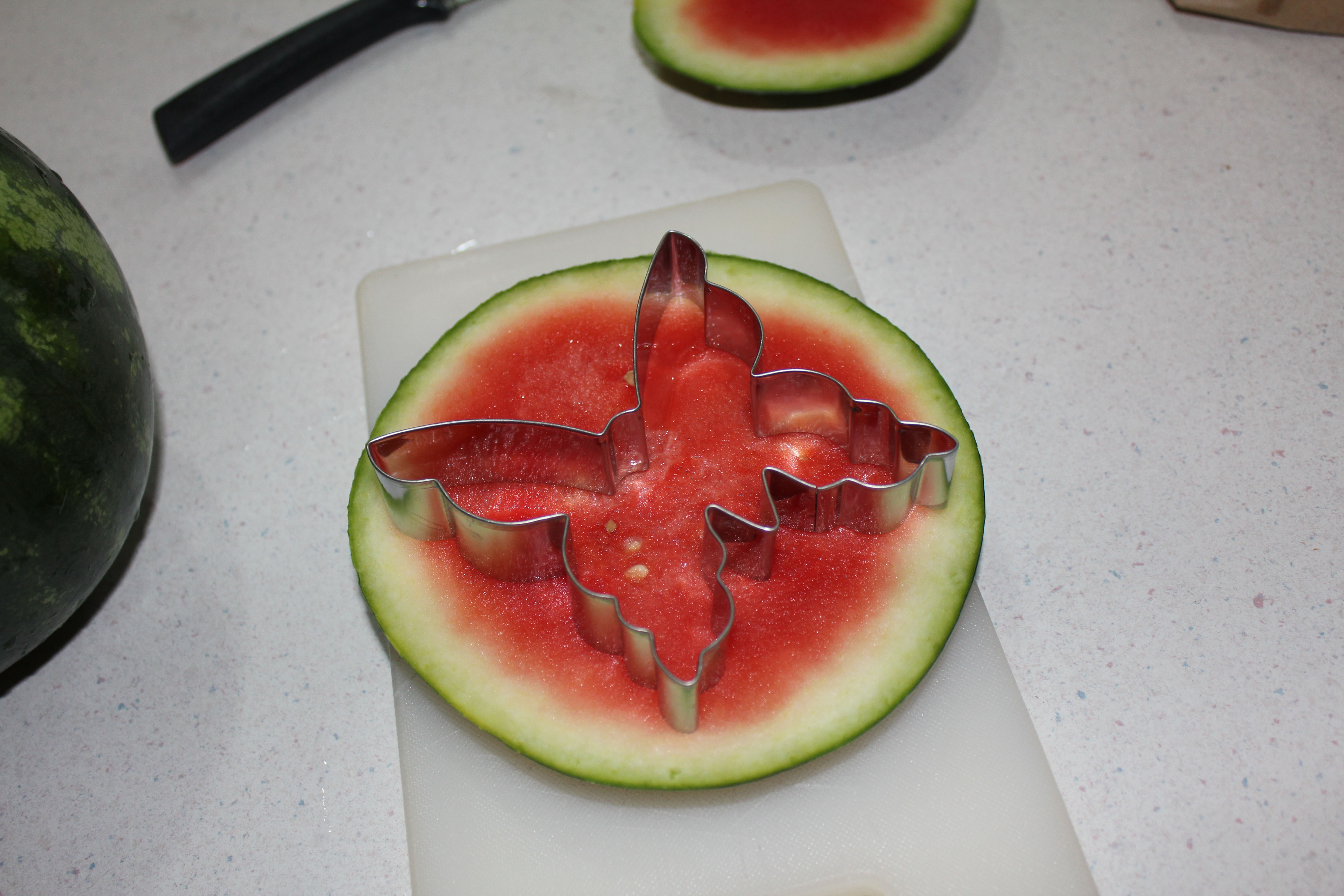 watermelon butterfly cutting