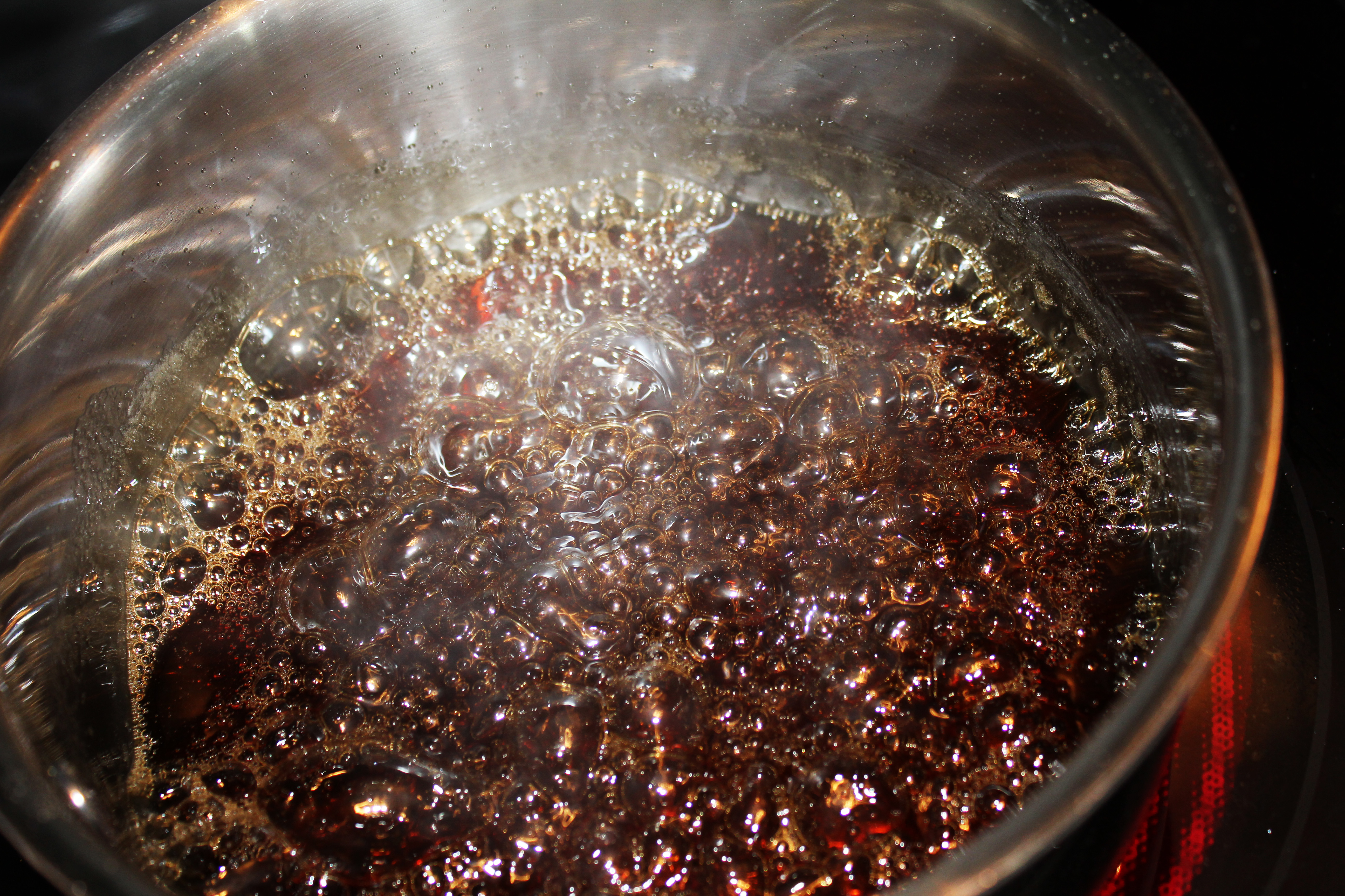 Continue stirring and bring to a boil, then add maple flavoring. Boil another minute before removing from heat.