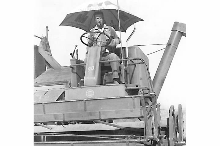 dad on combine