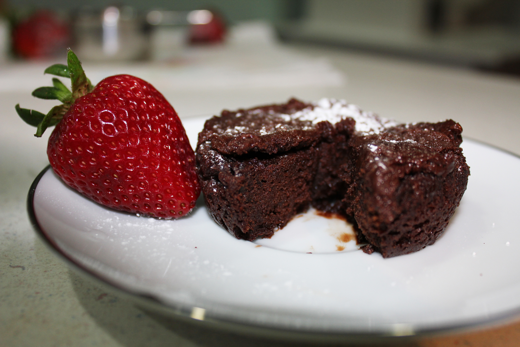 flourless choc cake finished