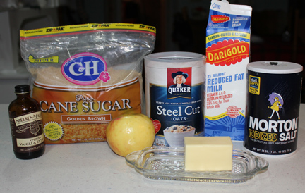 Basic ingredients - although you need to use steel cut oats.