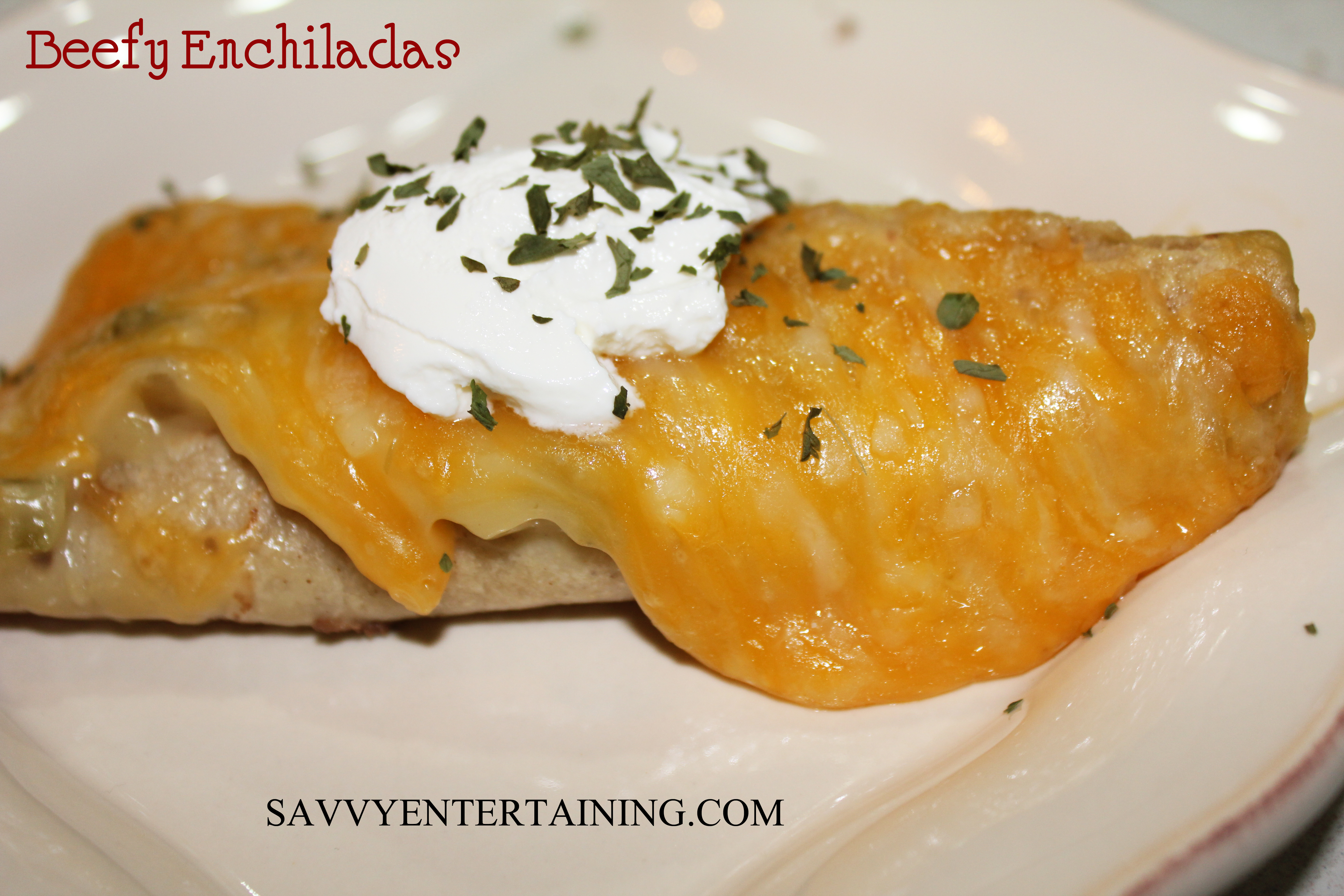 enchiladas plated