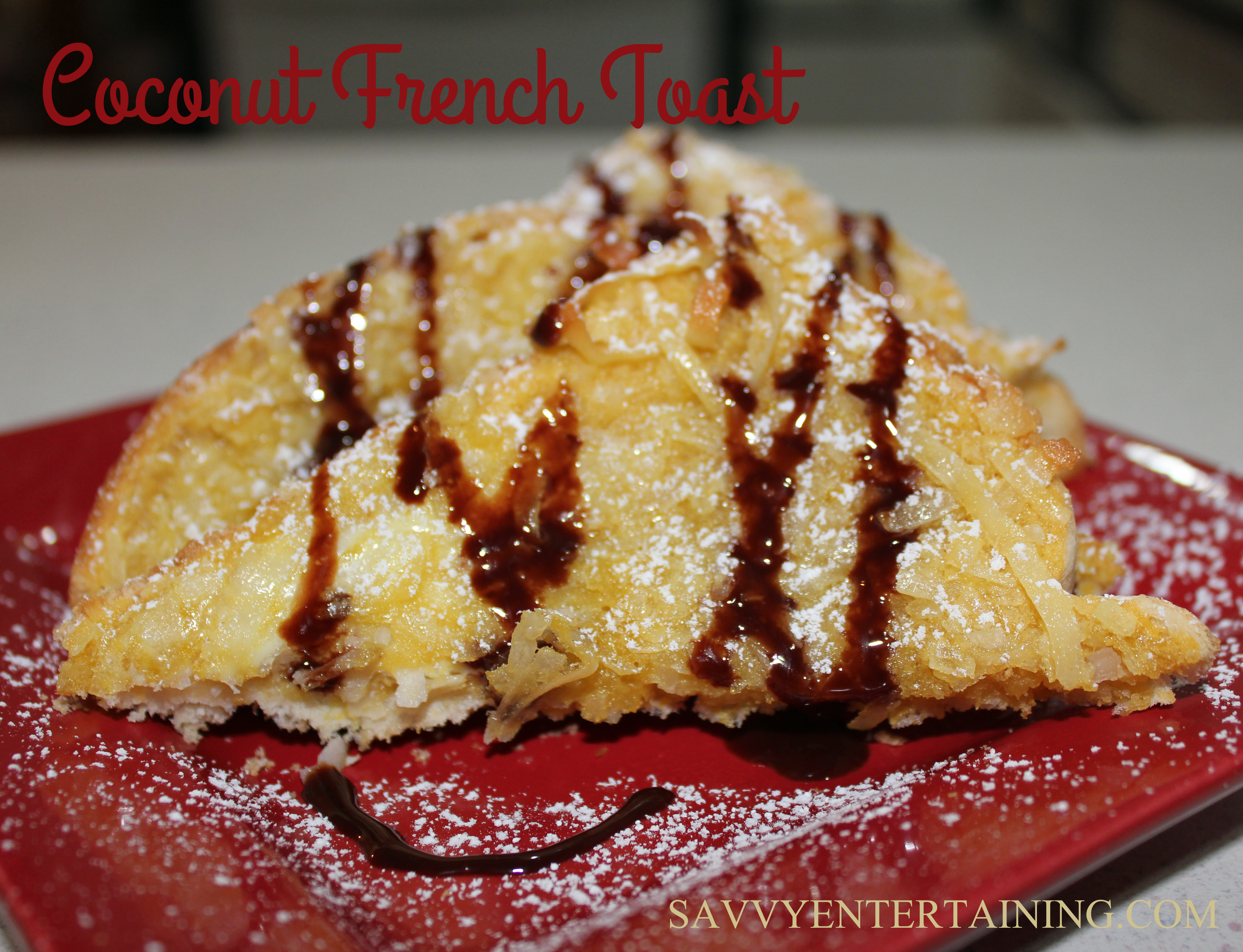 coconut toast plated