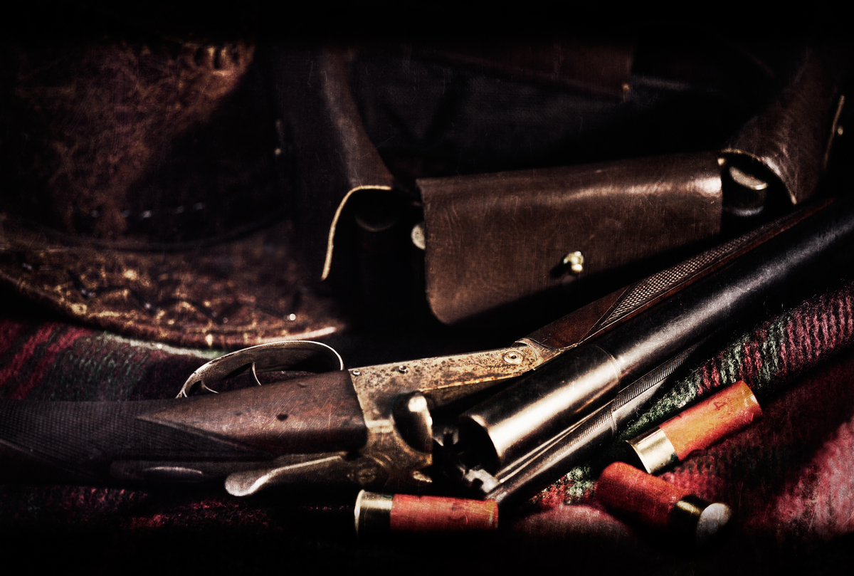 Film Noir. Art vintage hunting backgrounds with old film added t