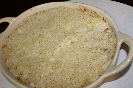 Bake for about twenty minutes, until sauce is bubbly and cheese is melted.