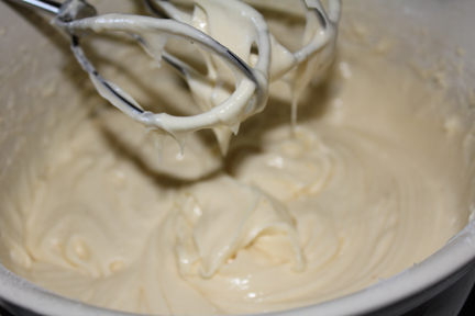 Mix everything together except the sweetened condensed milk.